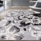 World Rug Gallery Modern Floral Area Rug 6'6'' Round Gray Area Rug 9098GRAY6RND - alternate 1